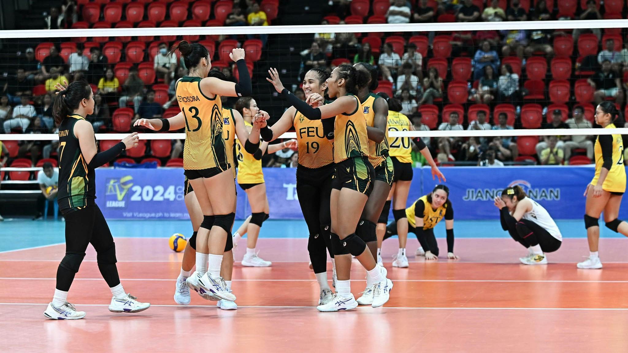 FEU makes comeback after early UST celebration, forces sudden death for V-League crown